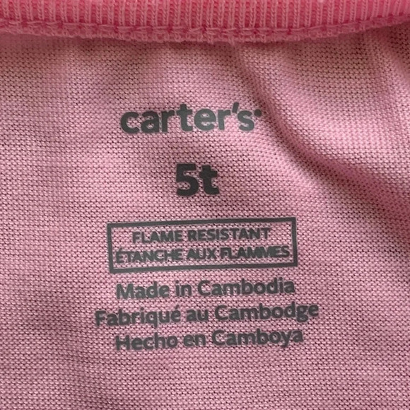 Carter’s Unicorn Pink Pajamas Top - Picture 3 of 6